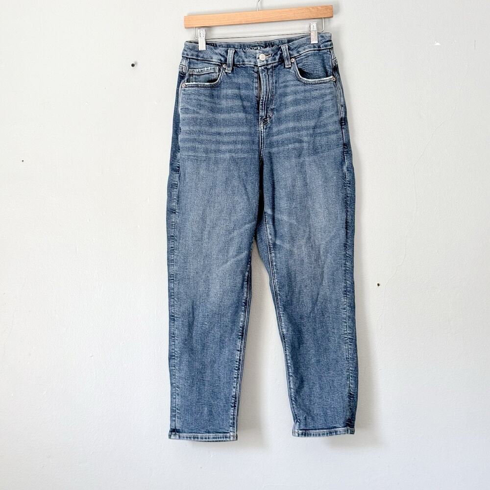 American Eagle Jeans Womens Size 8 Curvy Mom Cropped Ankle Distressed Classic